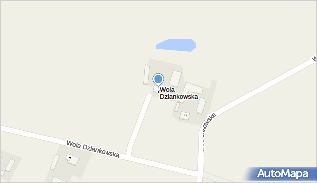Wola Dziankowska, Wola Dziankowska, 8, mapa Wola Dziankowska