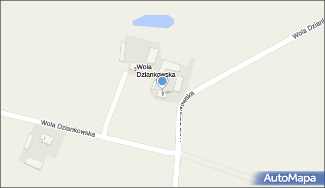 Wola Dziankowska, Wola Dziankowska, 9, mapa Wola Dziankowska