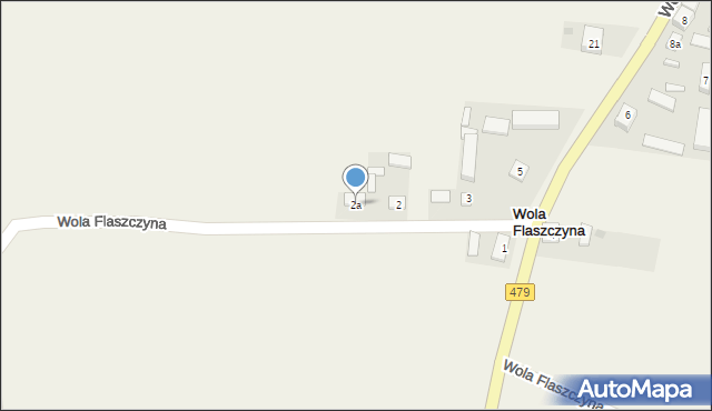 Wola Flaszczyna, Wola Flaszczyna, 2a, mapa Wola Flaszczyna