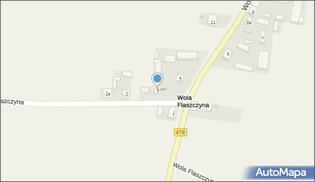 Wola Flaszczyna, Wola Flaszczyna, 3, mapa Wola Flaszczyna