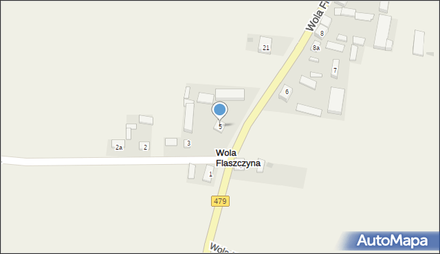 Wola Flaszczyna, Wola Flaszczyna, 5, mapa Wola Flaszczyna