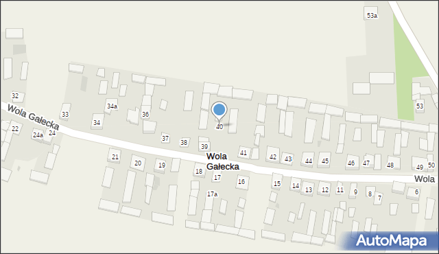 Wola Gałecka, Wola Gałecka, 40, mapa Wola Gałecka