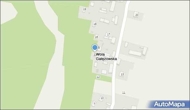 Wola Gałęzowska, Wola Gałęzowska, 14, mapa Wola Gałęzowska