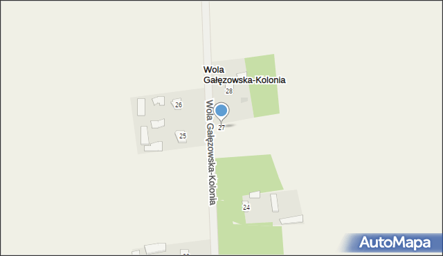 Wola Gałęzowska-Kolonia, Wola Gałęzowska-Kolonia, 27, mapa Wola Gałęzowska-Kolonia