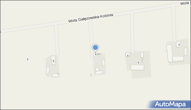 Wola Gałęzowska-Kolonia, Wola Gałęzowska-Kolonia, 7, mapa Wola Gałęzowska-Kolonia