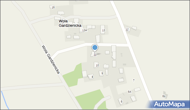 Wola Gardzienicka, Wola Gardzienicka, 11, mapa Wola Gardzienicka