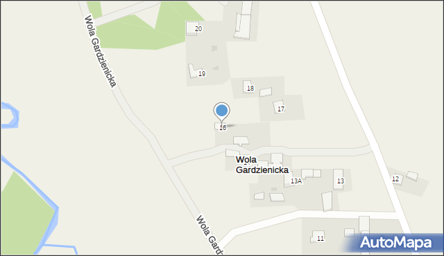 Wola Gardzienicka, Wola Gardzienicka, 16, mapa Wola Gardzienicka