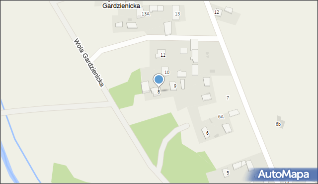 Wola Gardzienicka, Wola Gardzienicka, 8, mapa Wola Gardzienicka