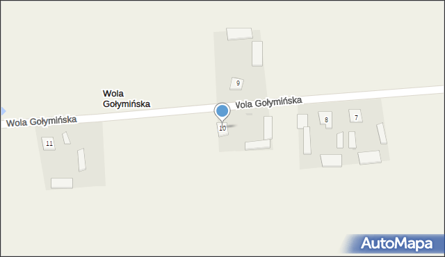 Wola Gołymińska, Wola Gołymińska, 10, mapa Wola Gołymińska