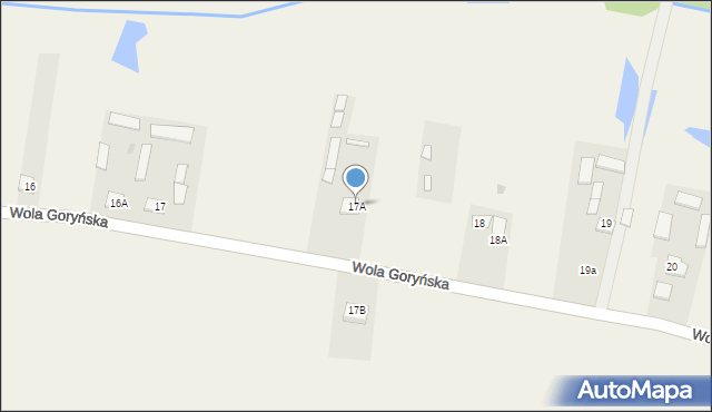 Wola Goryńska, Wola Goryńska, 17A, mapa Wola Goryńska