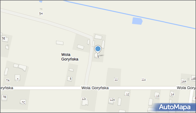 Wola Goryńska, Wola Goryńska, 9, mapa Wola Goryńska