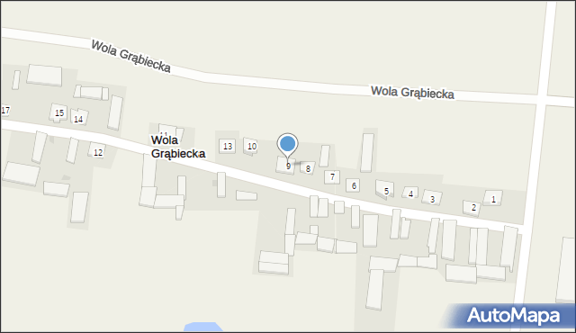 Wola Grąbiecka, Wola Grąbiecka, 9, mapa Wola Grąbiecka