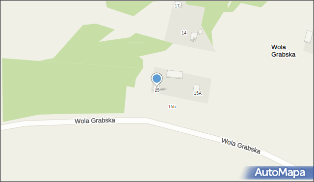 Wola Grabska, Wola Grabska, 15, mapa Wola Grabska