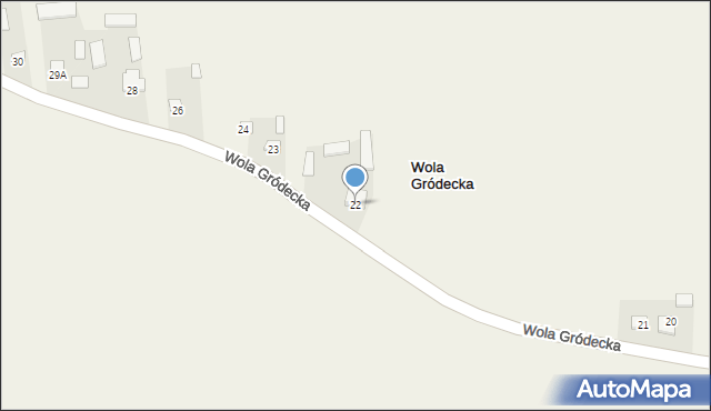Wola Gródecka, Wola Gródecka, 22, mapa Wola Gródecka