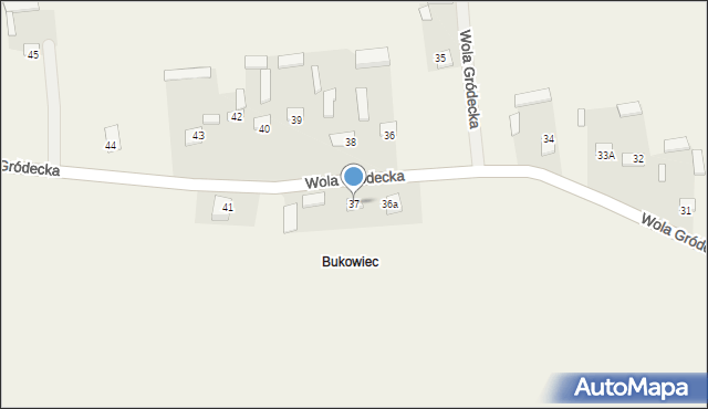 Wola Gródecka, Wola Gródecka, 37, mapa Wola Gródecka