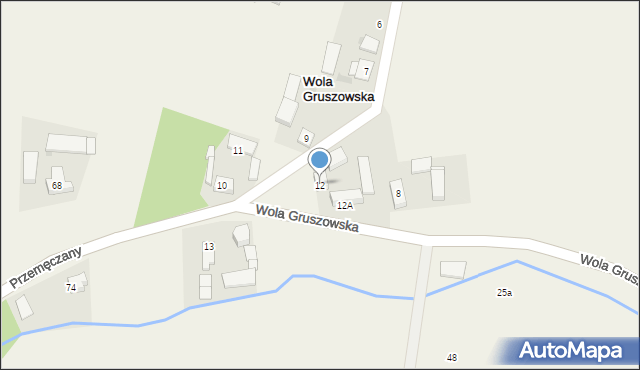 Wola Gruszowska, Wola Gruszowska, 12, mapa Wola Gruszowska