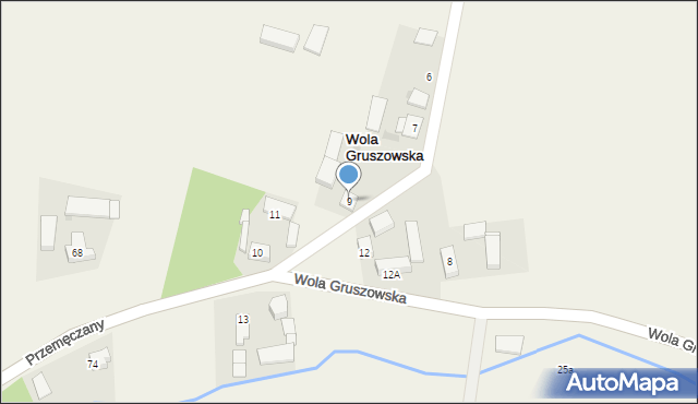 Wola Gruszowska, Wola Gruszowska, 9, mapa Wola Gruszowska