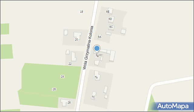 Wola Grzymalina-Kolonia, Wola Grzymalina-Kolonia, 7a, mapa Wola Grzymalina-Kolonia