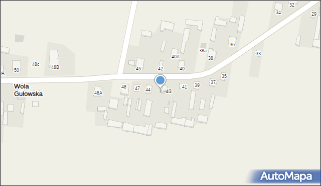 Wola Gułowska, Wola Gułowska, 43A, mapa Wola Gułowska