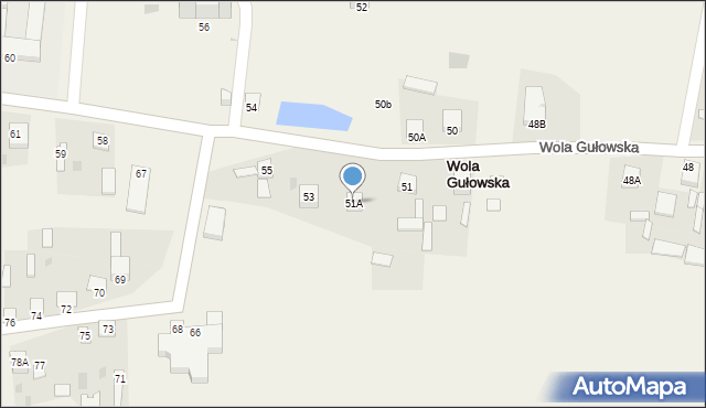 Wola Gułowska, Wola Gułowska, 51A, mapa Wola Gułowska