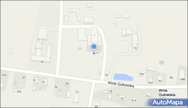 Wola Gułowska, Wola Gułowska, 56, mapa Wola Gułowska