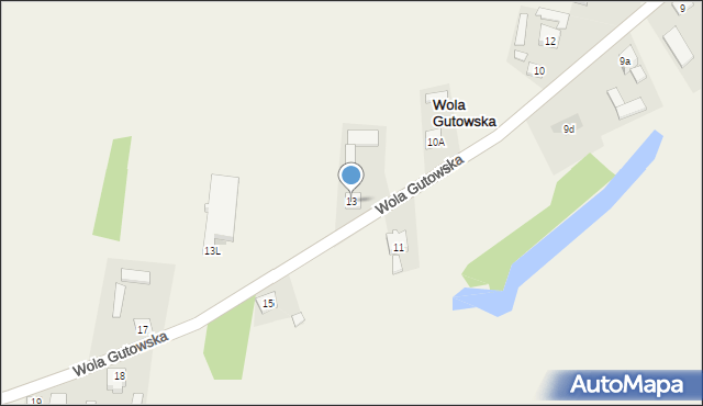 Wola Gutowska, Wola Gutowska, 13, mapa Wola Gutowska