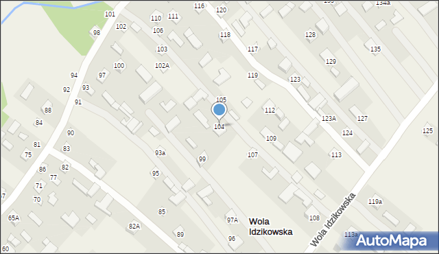 Wola Idzikowska, Wola Idzikowska, 104, mapa Wola Idzikowska