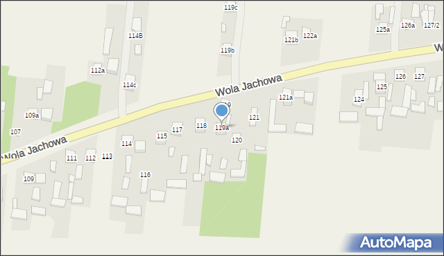 Wola Jachowa, Wola Jachowa, 119a, mapa Wola Jachowa