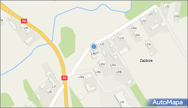 Wola Jachowa, Wola Jachowa, 136c, mapa Wola Jachowa