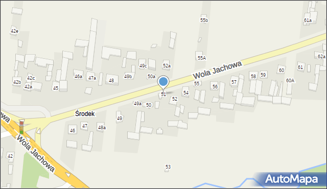Wola Jachowa, Wola Jachowa, 51, mapa Wola Jachowa