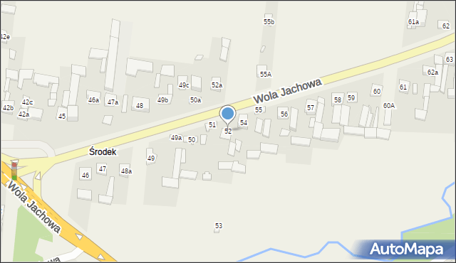 Wola Jachowa, Wola Jachowa, 52, mapa Wola Jachowa