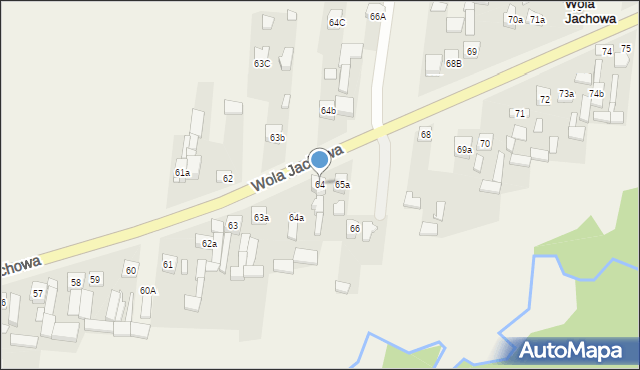 Wola Jachowa, Wola Jachowa, 64, mapa Wola Jachowa