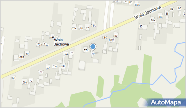Wola Jachowa, Wola Jachowa, 79, mapa Wola Jachowa