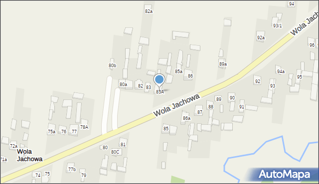 Wola Jachowa, Wola Jachowa, 83A, mapa Wola Jachowa