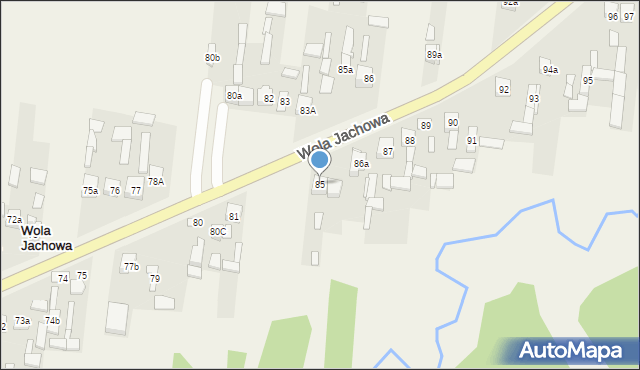 Wola Jachowa, Wola Jachowa, 85, mapa Wola Jachowa