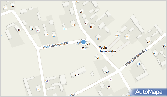 Wola Jankowska, Wola Jankowska, 55a, mapa Wola Jankowska