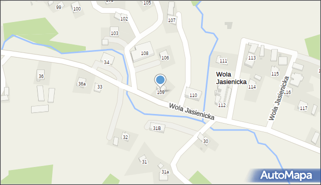 Wola Jasienicka, Wola Jasienicka, 109, mapa Wola Jasienicka