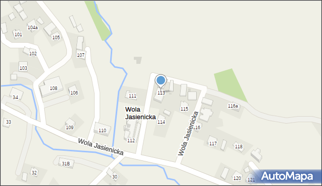 Wola Jasienicka, Wola Jasienicka, 113, mapa Wola Jasienicka