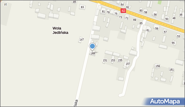 Wola Jedlińska, Wola Jedlińska, 149, mapa Wola Jedlińska