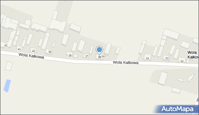 Wola Kałkowa, Wola Kałkowa, 36, mapa Wola Kałkowa