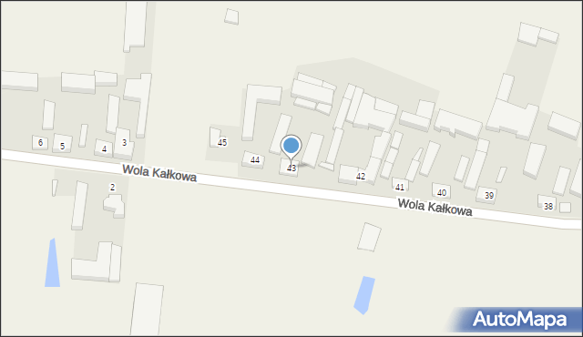 Wola Kałkowa, Wola Kałkowa, 43, mapa Wola Kałkowa