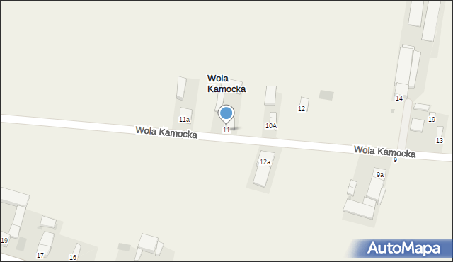 Wola Kamocka, Wola Kamocka, 11, mapa Wola Kamocka