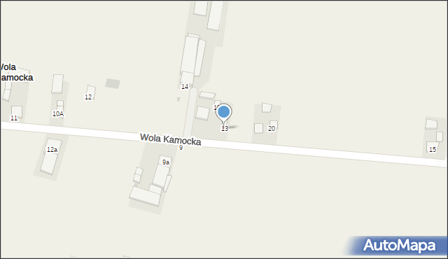 Wola Kamocka, Wola Kamocka, 13, mapa Wola Kamocka