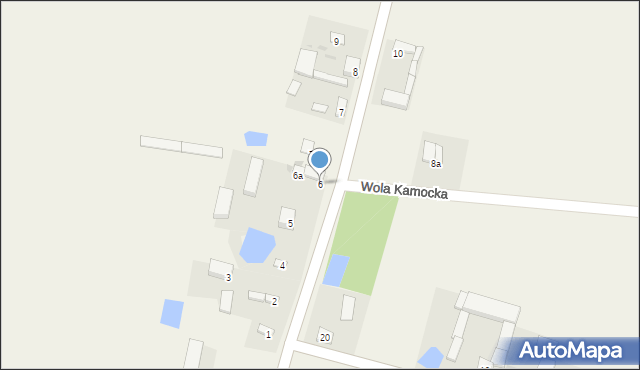 Wola Kamocka, Wola Kamocka, 6, mapa Wola Kamocka