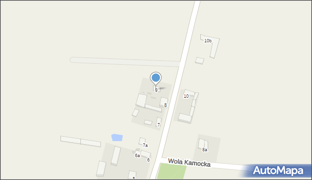 Wola Kamocka, Wola Kamocka, 9, mapa Wola Kamocka