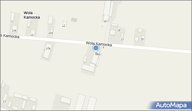 Wola Kamocka, Wola Kamocka, 9A, mapa Wola Kamocka