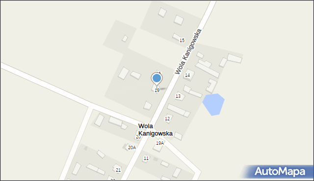 Wola Kanigowska, Wola Kanigowska, 19, mapa Wola Kanigowska