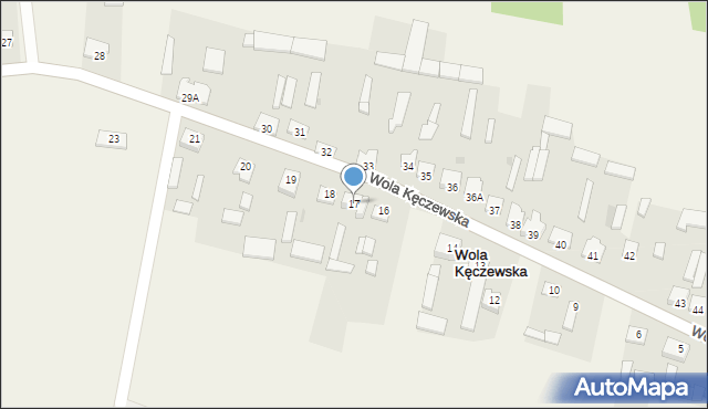 Wola Kęczewska, Wola Kęczewska, 17, mapa Wola Kęczewska