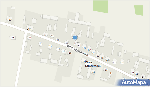 Wola Kęczewska, Wola Kęczewska, 34, mapa Wola Kęczewska