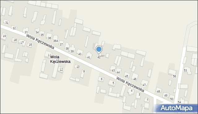 Wola Kęczewska, Wola Kęczewska, 42, mapa Wola Kęczewska